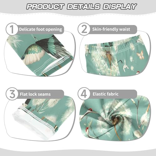 Toddler Girls Leggings Printed Yoga Pants Leggings Butterflies Dandelion Seeds for Kids3