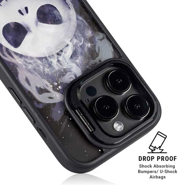 Skinit Kickstand Phone Case Compatible with iPhone 14 Pro Max - Officially Licensed Disney The Nightmare Before Christmas Jack Skellington Face Art Design