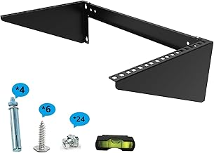 JINGCHENGMEI 19 Inch 6U Heavy Duty Vertical Wall Mountable Rack and 125 lb Wall Mountable Server Rack (MFT-HVWRF6U)
