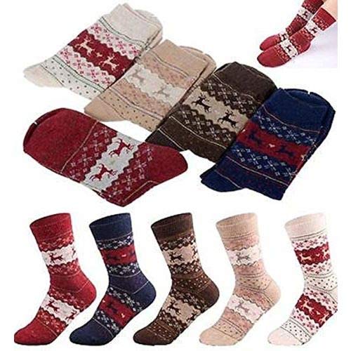 Buy Malvina Girl's Wool Socks (Pack of 5) (Mal/GRL/Angora/Socks/Multi