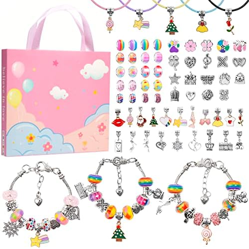 Braccialetti Ragazza,Elekin Crea Braccialetti Bambina,Kit Braccialetti Fai da Te Bambina,Gioielli Bambina,Regali Bambina,Idee Regalo Ragazza per Ragazze,Regalo Bambina 6 7 8 9 10 Anni Natale Originali