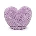 Cojín de forro polar suave con forma de corazón en 3D, con relleno mullido, acogedor y cálido, para decoración del hogar, regalo para el día de San Valentín, lila, 38 cm x 38 cm aprox.