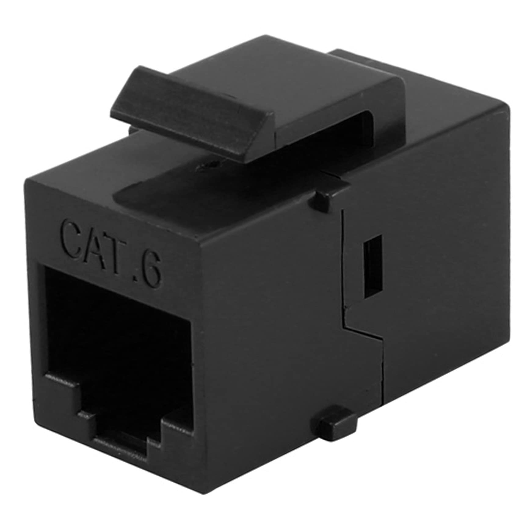 100X RJ45 złącze gniazdo Cat6 RJ45 przedłużacz łącznik Ethernet sieć LAN złącze wtyczka 6 przedłużaczy adapter (czarny)