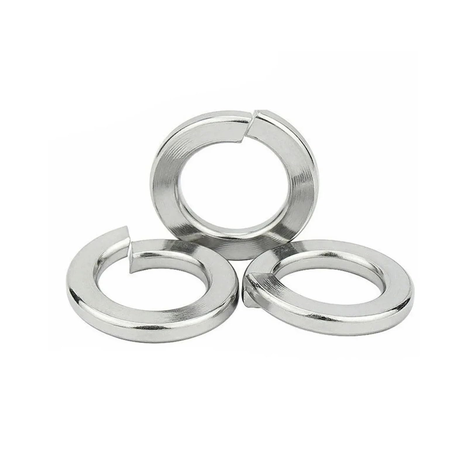 PULaif Spring Lock Washers, GB859 Light Spring Split Lock Washer 304 Stainless Steel M2-M12(50pcs M6)