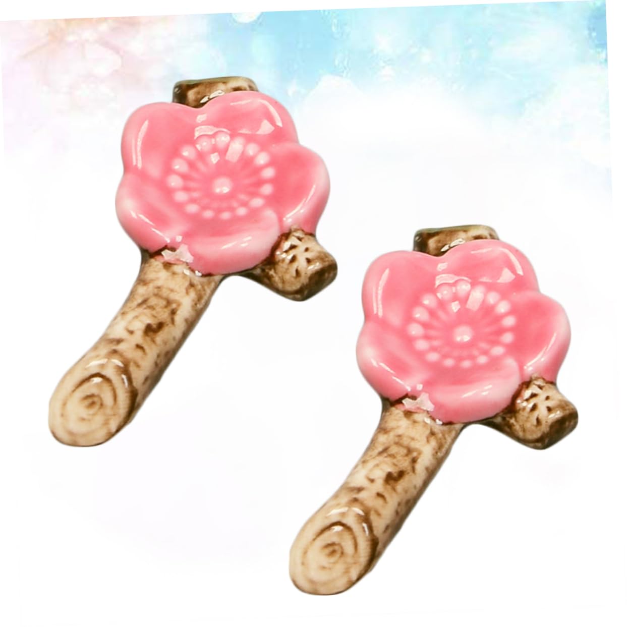 MAGICLULU 3 Ensembles Oreiller Baguettes Repose-Baguettes en Cerise Porte-ustensiles Repose-cuillère Cerise Vaisselle Supports À Ustensiles Porte-Baguettes Rouge 6 Pièces * 3