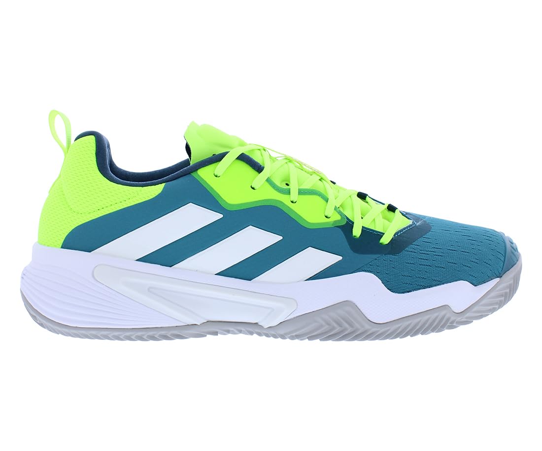 Adidas Barricade Clay Mens Shoes Size 11.5, Color: Core Black/Bright Cyan/Team Solar Yellow/Ocean Blue