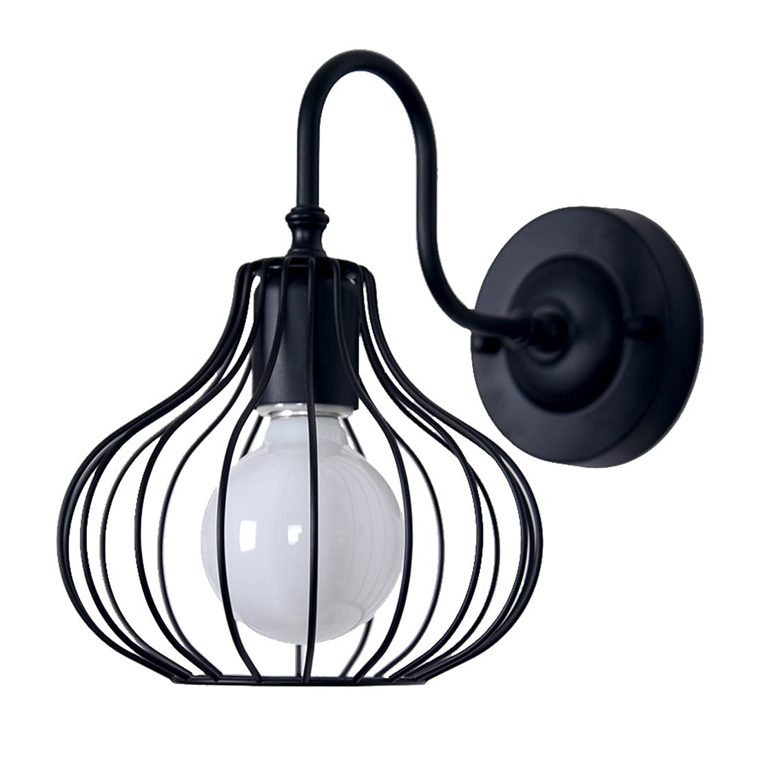 SXECAEPS Vintage Retro Wall Lamp - Wrought Iron Rustic Sconce Lighting for Living Room, Restaurant, Bathroom, Bar, Hotel, Hallway, E27 Base
