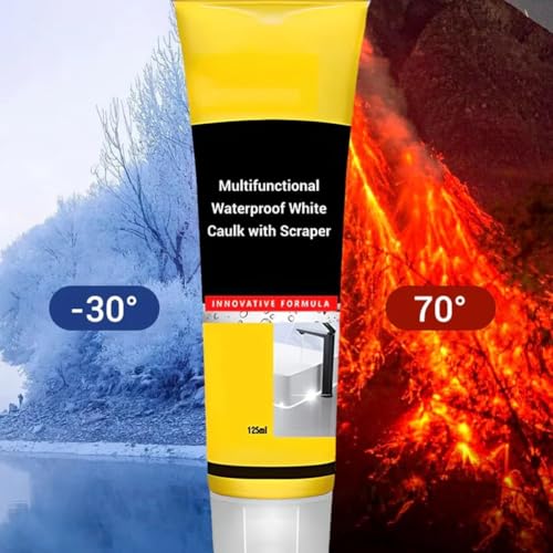 Masilla blanca multifunción impermeable con espátula 2 piezas miniatura 3