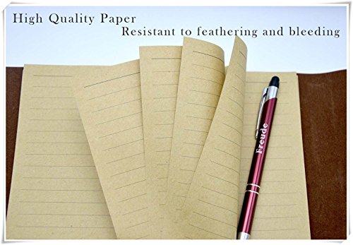 Freude Lined Writing Journals Notebook (Value Pack) Refillable Leather Women's Notebook Journals, A6(7×5Inch) Travel Diary, Best Gift For Teens Girls And Boys (Red,Lined Journals) #TOP4