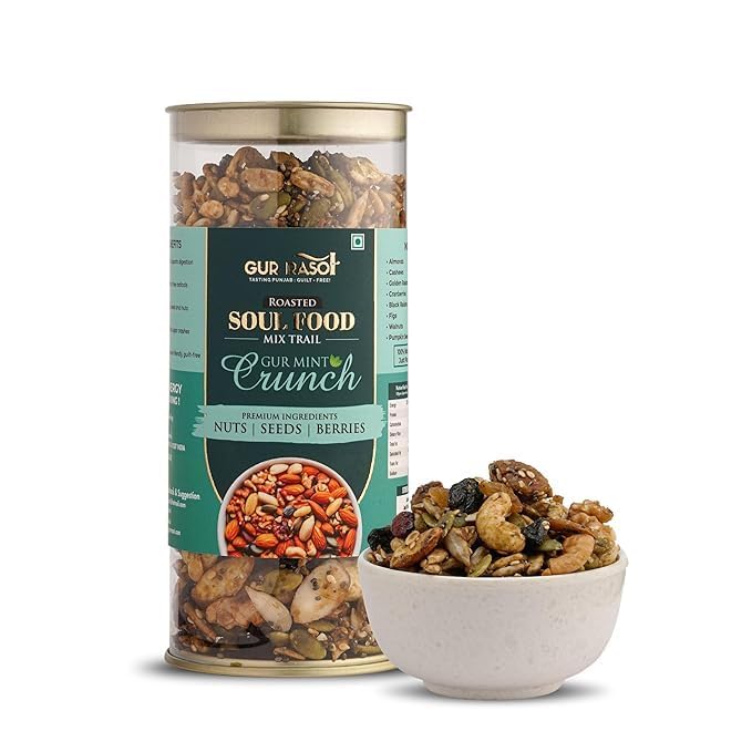 GUR RASOI Roasted Trail Mix – Mint Flavoured Nuts, Seeds, Dry Fruits & Berries (225g) | Healthy High-Protein Crunchy Snack-picture-32