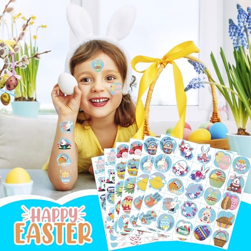 Easter Basket Stuffers -150PCS Easter Tattoos for Kids | Easter Egg Fillers Stickers for Boys Girls, Easter Games Gifts Crafts Party Favors Accessories | Easter Basket Stuffers for Children - Image 4