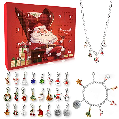 Awutzut Adventskalender 2022 für Mädchen Teenager Kinder Armband mit Halskette Schmuck Weihnachtskalender Cover