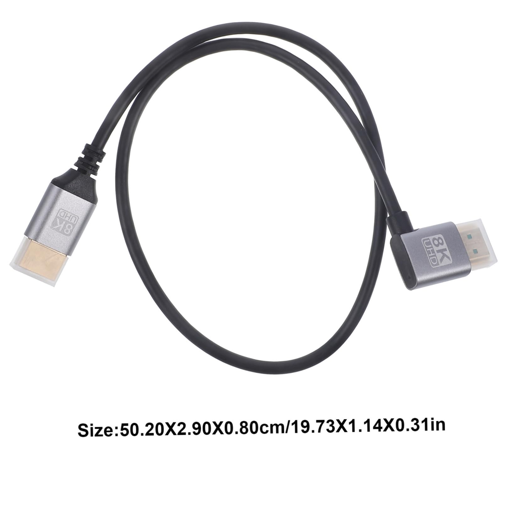 COSMEVIVI Right Angle Male to Male Video Cable Slim and Flexible Monitor Connector for Tvs and Computers and Design for Gaming and