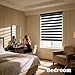 JIANGPIN TEXTILE Customize Zebra Blinds for Windows Free-Stop Dual Layer Light Filtering Privacy Sheer Shade Easy to Install (10'' to 100'' Width)(Maximum Height 110'')(Custom Size & Colors)