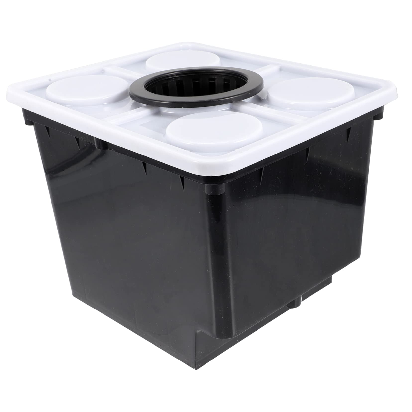 ifundom Secchio Idroponico in Plastica Nero, Metodo per Coltivazione Senza Suolo per Fiori e Piante Verdi, Stabile e Facile da Montare, per Balcone e Serra