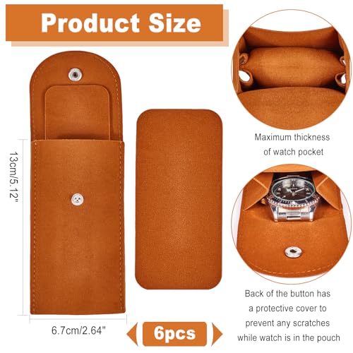 Nbeads TP-WH0013-005B-EU10 6 Pcs Velvet Watch Pouch thumb #2