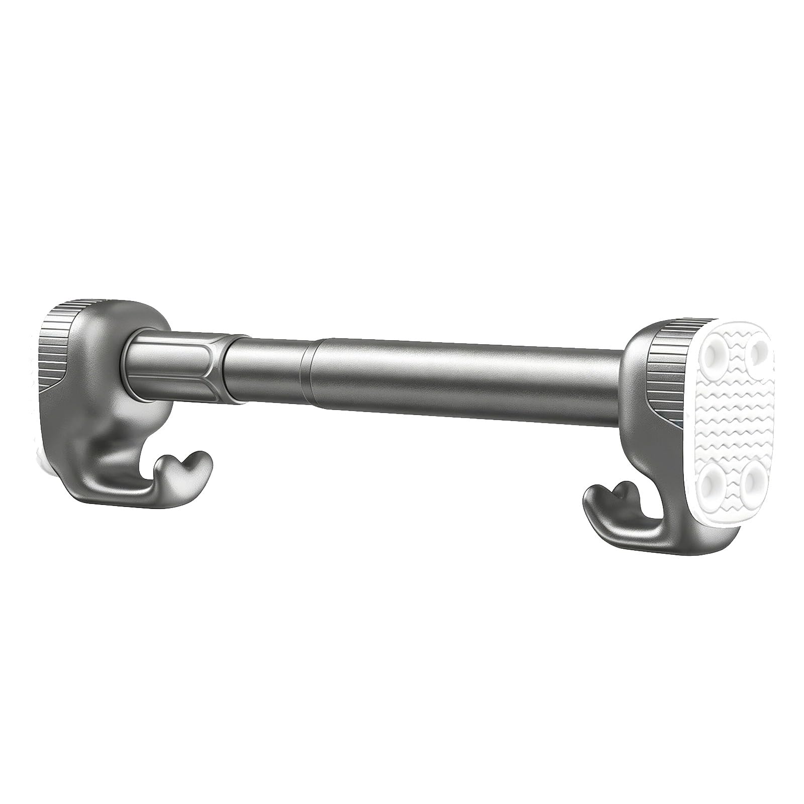 Stainless Steel Tension Curtain Rod, Nonslip Shower Curtain Rod with Hook, No Drill for Bathroom Window Door Wardrob(Black,330-400cm/129-127in)