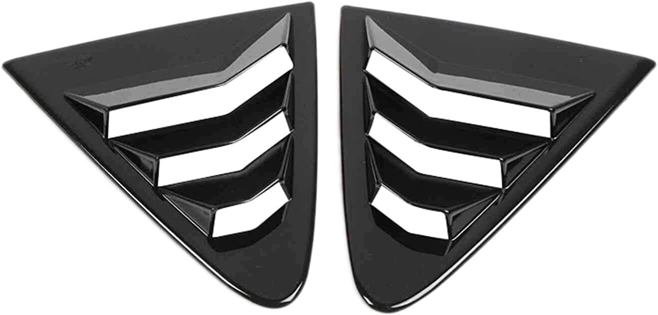 JINHUA Eternal Firm Ajuste for Toyota COROLA 19 Fiber DE Carbono Ventana DE Ventana Trasera Permanente Persianas Triangular Cubra Decorativa Marco de la Ventana Trasera (Color Name : Black)