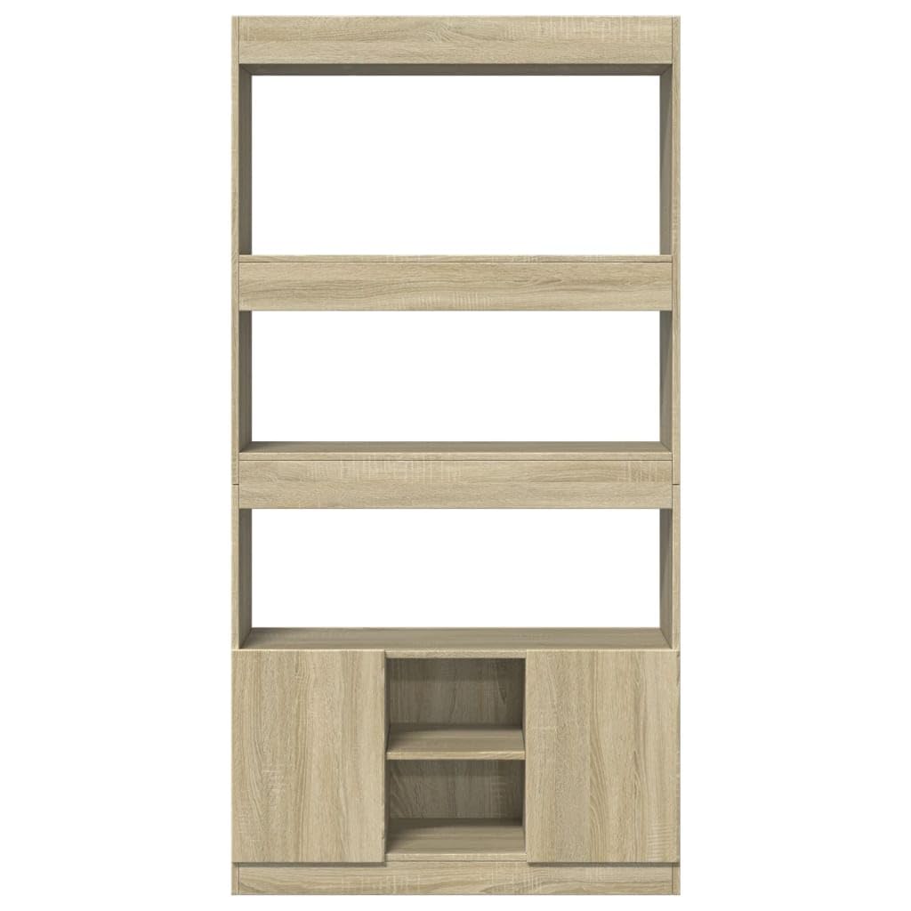 vidaXL Aparador Alto Madera de ingeniería Roble Sonoma 92x33x180 cm