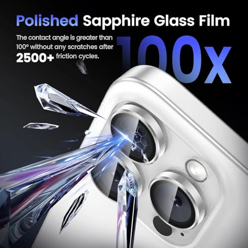 Image of Mobile Camera Lens Protector Compatible for iPhone 16 Pro & iPhone 16 Pro Max Grey