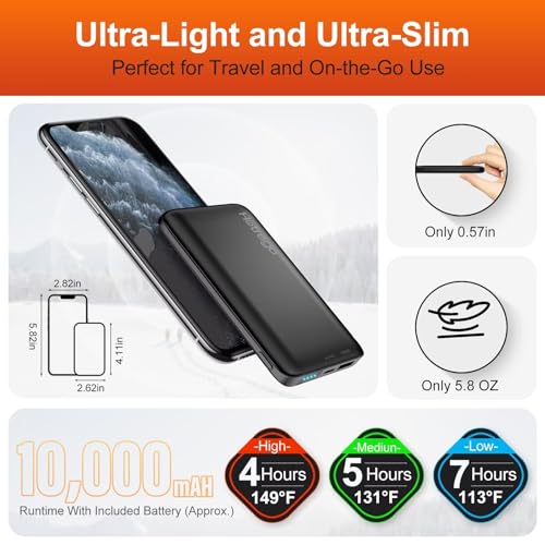 Heated Vest For Men with Battery Pack, Electric Heated Jacket, Smart Controller with Light-Out Design4