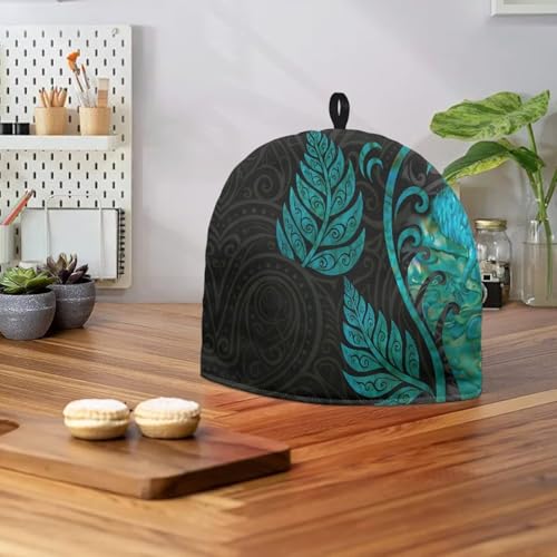 Image of Polynesian Pattern Tea Pot Cover Teapots Cosy Insulated Tea Cozies Home Kitchen Decoration Teapot Dust Cover Warming Tea Kettle Quilt Creative Gifts for Party