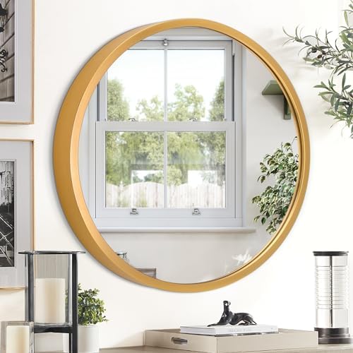JJUUYOU Circle Wall Mirror 16 Inch Round Wall Mirror for Bathroom...