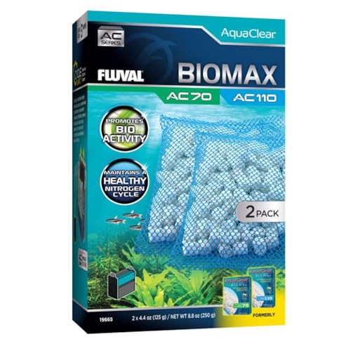 Image of Fluval - BIOMAX for AC70 /AC110 Power Filter, 8.8 oz / 250 g, 2-Pack - for Use in Freshwater & Saltwater Aquariums