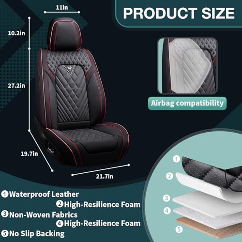 Image of Car Seat Covers for Chevy Blazer 2000-2026 Leather Front Seats
