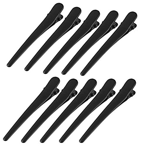 5pcs Black Women Salon Croc Hair Styling Clips-Sectioning Plastic Alligator Teeth Bows Hair Clip for Thick Hair-Non-Slip DIY Accessories Hairgrip
