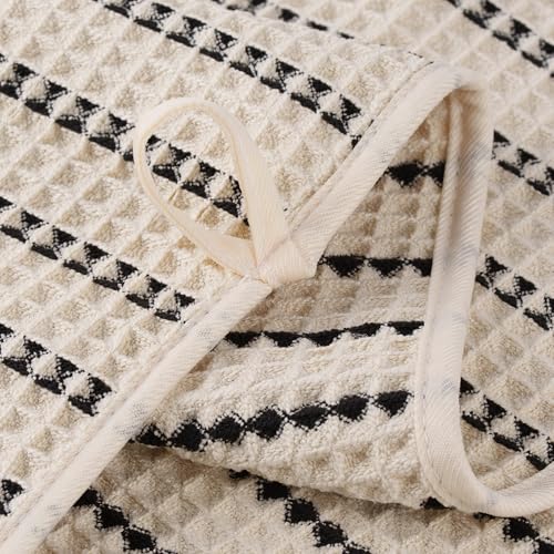 Image of POLYTE 430 GSM Microfiber Lint Free Washcloth Face Towel, 13 x 13 in, 4 Pack (Waffle Weave)