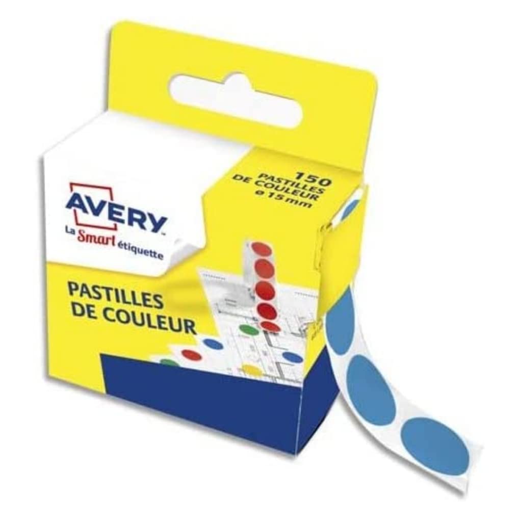Avery rp15b Box of 150 Lozenges 15 mm Diameter – Blue