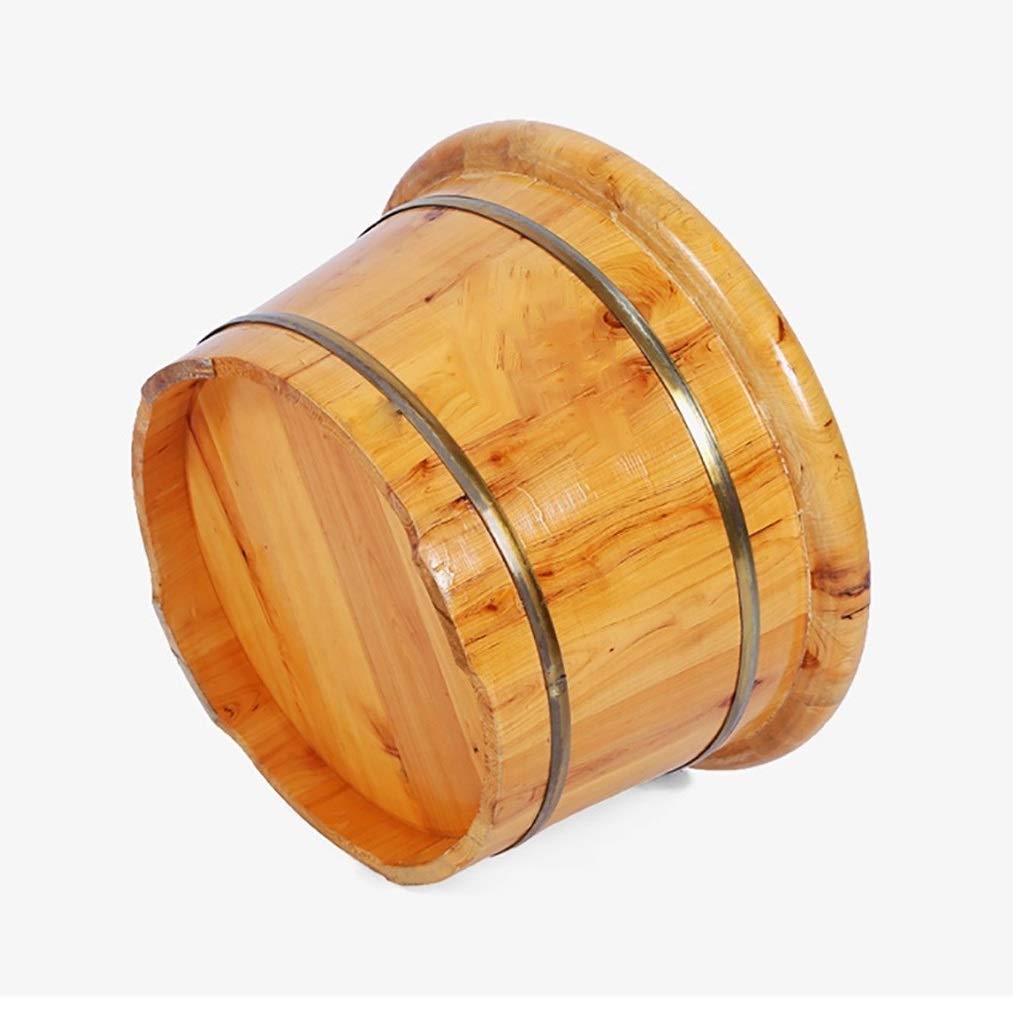 ZURBAQD Vaschetta per i Piedi, Secchio per Vasca per pediluvio, Massaggio, Spa, Sauna, Ammollo, Secchio per pediluvio in Legno Spa per pediluvi Lavabo per Uso Domestico Presente Warm as Ever