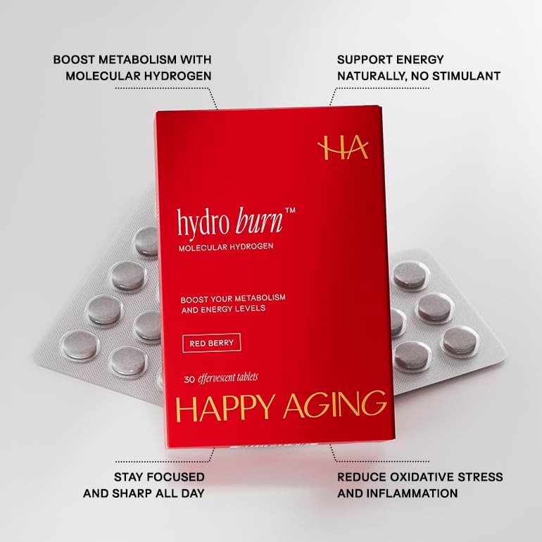Miniatura 2 de Happy Aging H2 - Tabletas de agua de hidrógeno molecular con magnesio, impulso de energía, sin gluten, bebida antioxidante Keto, suplementos de