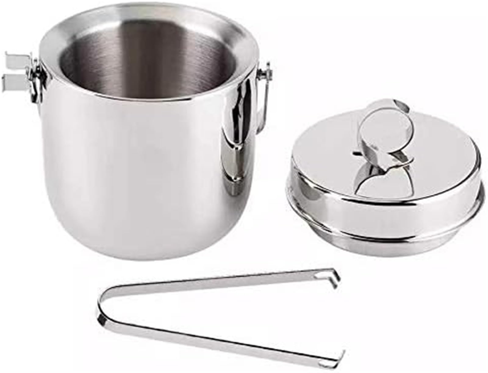 Eisbehälter - Doppelwandiger, isolierter Weinkühler aus Edelstahl mit Deckel für Bier, Champagner, Cocktails - Ideal für Küche, Bar und Gartenpartys