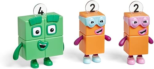 Miniatura 2 de Learning Resources Numberblocks Four and The Terrible Twos, juguetes coleccionables oficiales, incluye bloques de números cuatro y 2 The Terrible