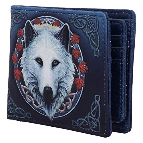 Nemesis Now Lisa Parker Guardian of The Fall White Autumn Wolf Wallet, Blue, 11cm2