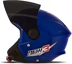 CAPACETE ABERTO PRO TORK NEW LIBERTY 3 SOLID AZUL TAM. 58 VIS. FUMÊ