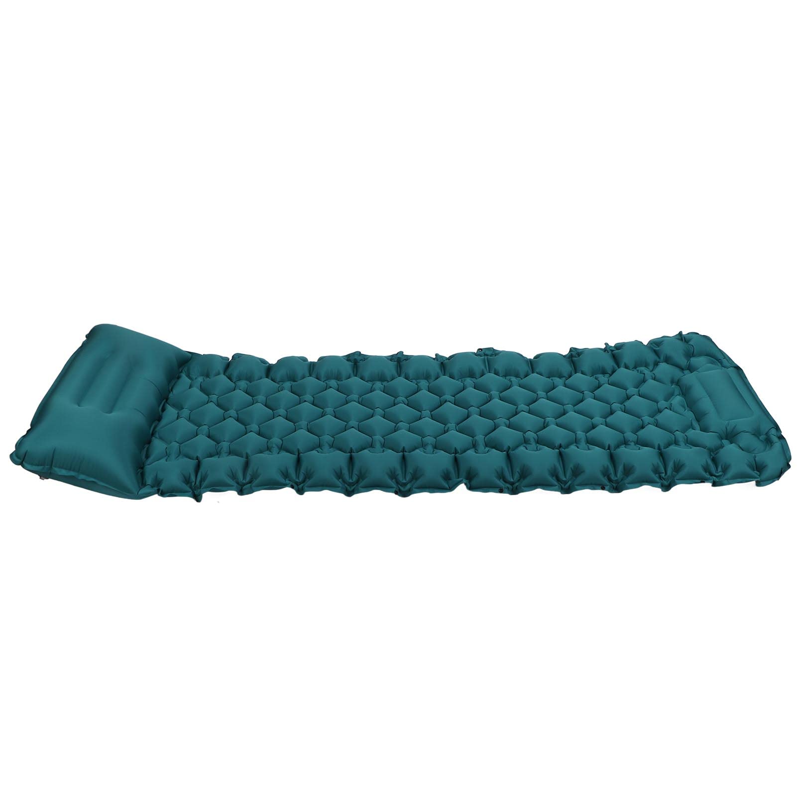 Changor Materasso da Campeggio Portatile a Gonfiaggio Rapido con Cuscino Curvo per Avventure All'aria Aperta, Materiale in Nylon Blu