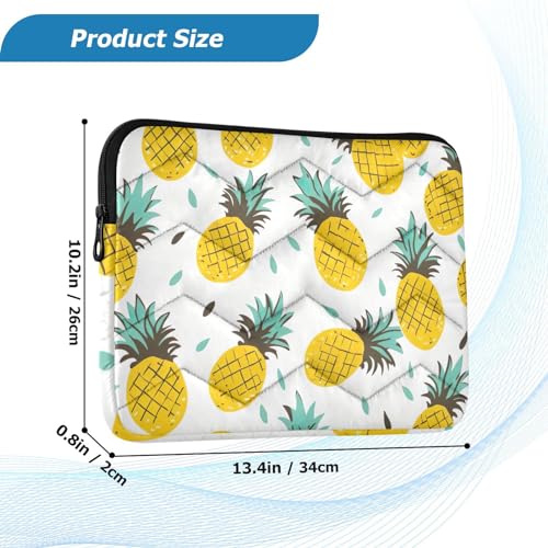 Funda para portátil 13-14 pulgadas con diseño de piñas amarillo miniatura 3