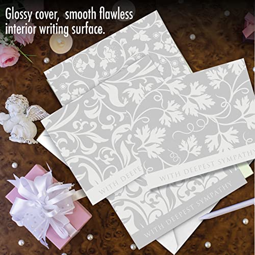 The Best Card Company - 10 Assorted Sympathy Cards Boxed (4 X 5.12 Inch) - Condolence, Bereavement Greetings - Condolence Cards M2342Srg #TOP5