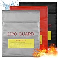 Huiguli 2 Stück Feuerfest Wasserdicht Safe Bag, Feuerfeste Akku Tasche, wasserdichte Ladetasche, Explosionsgeschützte Feuerfeste Dokumententasche für Lipo Batterie, Bargeld, Pass, Schmuck (30 x 23cm)