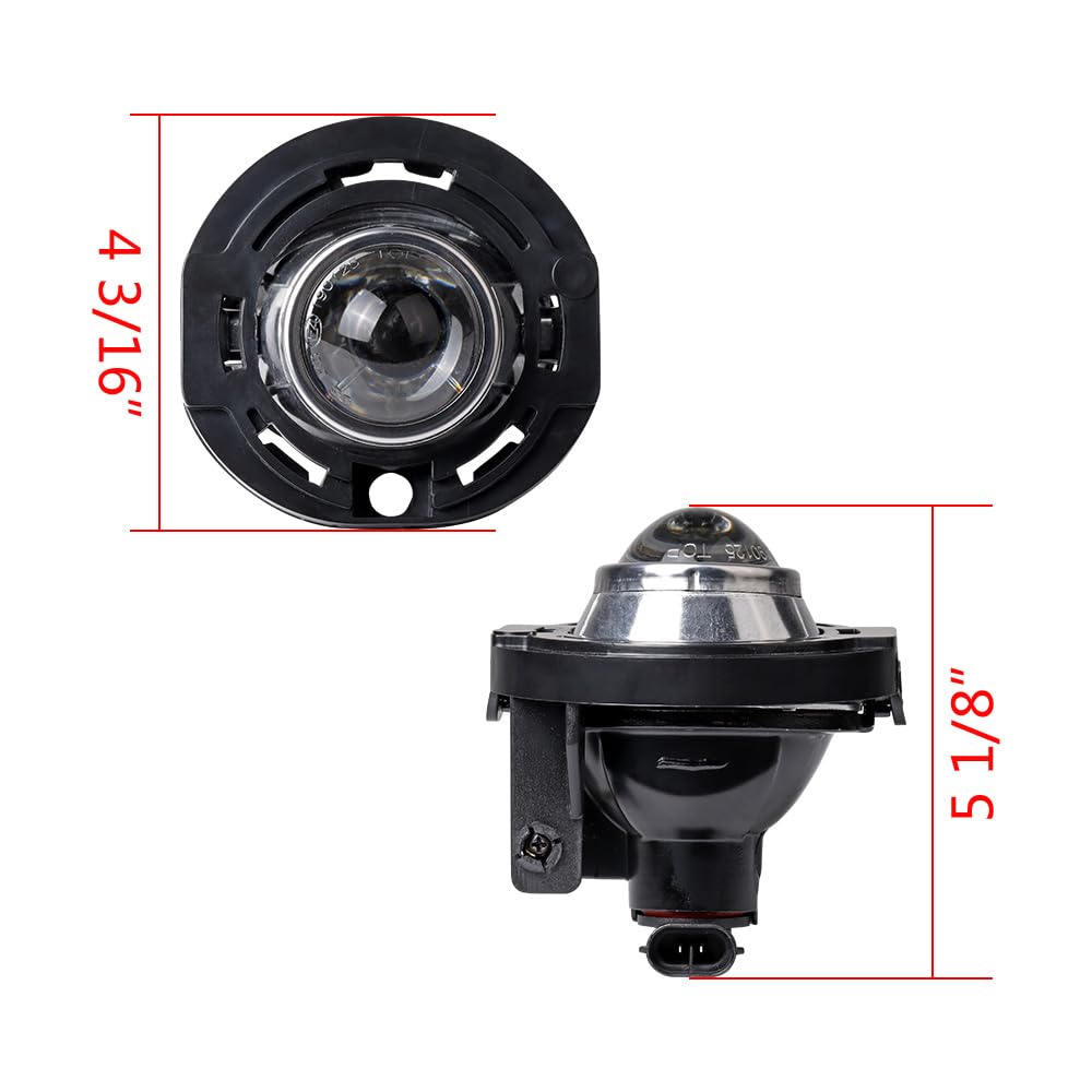 Astra Depot 2x 55W H11 Projector Glass Lens Driving Fog Lamp Light Halogen Bulb Compatible for 2014 Jeep Compass Patriot 2014-2021 Jeep Grand Cherokee