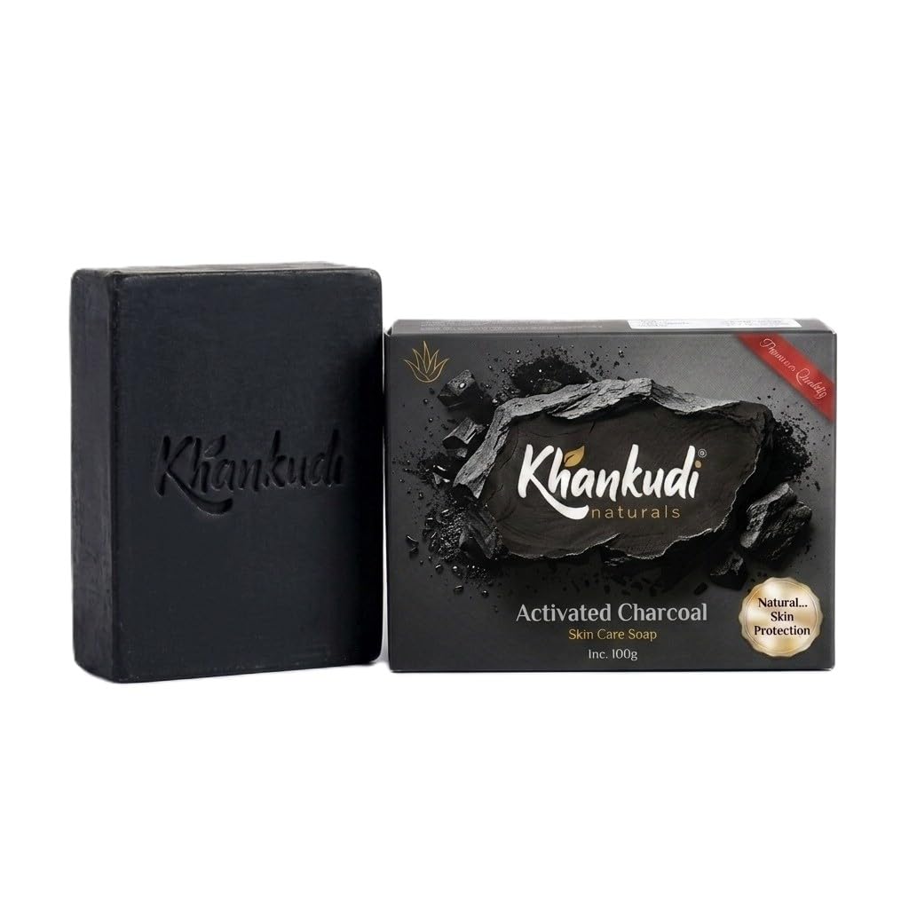 Activated Charcoal Soap with Black Oudh Fragrance | Handmade Herbal Bath Soap | Paraben & SLS Free | Deep Cleansing Soap for Men & Women | 100g (Pack of 5, Charcoal Soap Bar)-image-12