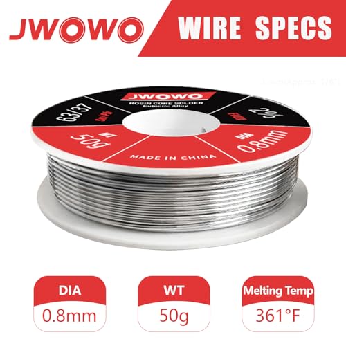 Jwowo Rosin Core Solder Wire For Electrical Soldering(0.8Mm/50G),By Jwowo thumb #1