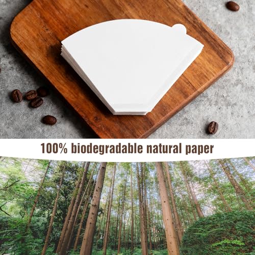 Image of Clinuse 200Pcs #4 Cone Coffee Filters 8-12 Cup Compatible with Ninja Maker