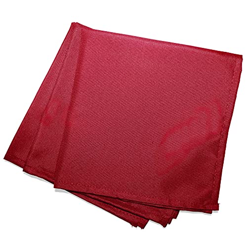 douceur d'intérieur 1720286 Lot de 3 Serviettes Polyester Uni Essentiel Rouge 40 x 40 cm