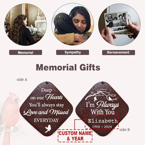 Image of ASTARIN Personalized Memorial Wind Chimes, Customized Wind Chime for Loss of Loved One /Mother /Father, Wind Chimes for Outside Garden Decoration, Sympathy Gifts for Women /Man