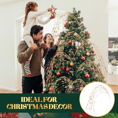 Knitgrip 12 Pcs Artificial Glitter Gold Picks 30 Inch for Christmas Tree by Knitgrip - Used condition - Image 3