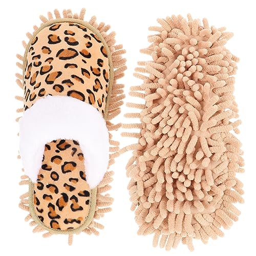 DECORNIJIA Zapatillas Mop de Chenilla Lavables Antideslizantes y Duraderas para Limpieza de Cocina y Oficina Cómodas y Prácticas para Uso Doméstico